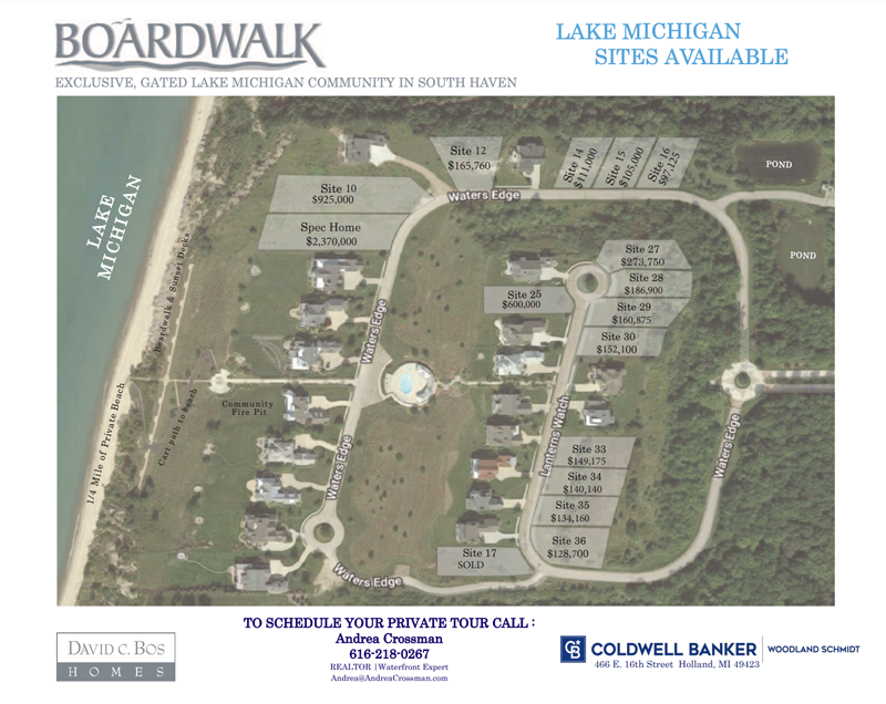 South Haven, Lake Michigan Waterfront Community, Boardwalk Site Plan