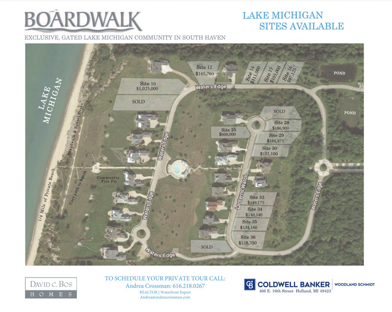 South Haven, Lake Michigan Waterfront Community, Boardwalk Site Plan