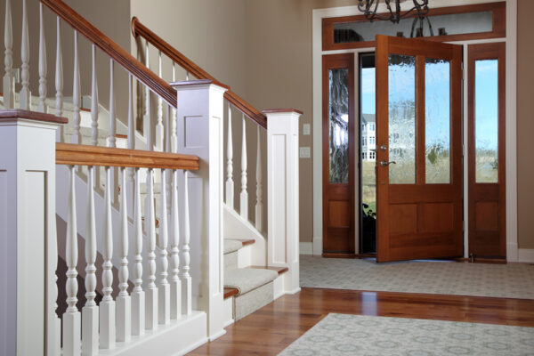 Weathervane Front Door from the Inside | David Bos Homes