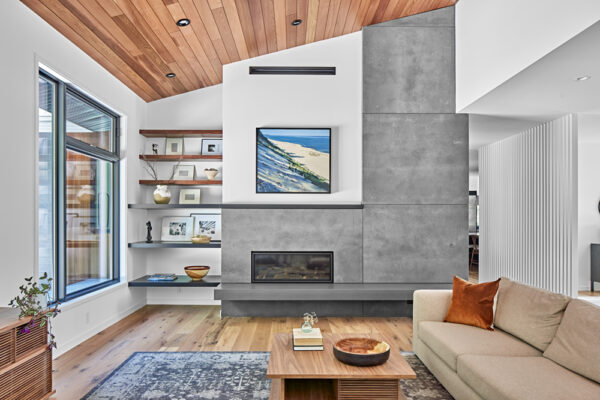 Hillside Fireplace | David Bos Homes